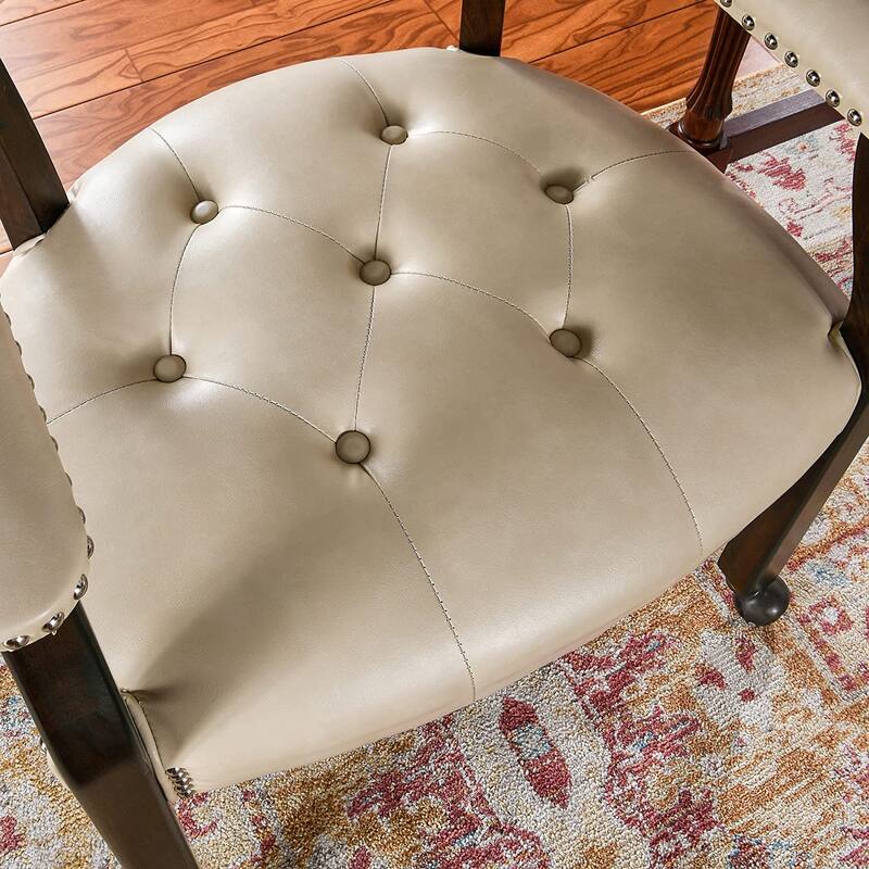 Dining Chair with Casters Leather Chair with Caster Nailhead Dining Chairs with Rollers