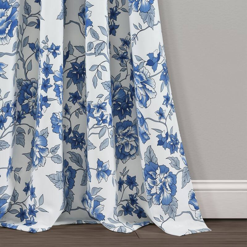 Lush Decor Ivana Floral Room Darkening Window Curtain Panel Pair - 84" x 52"
