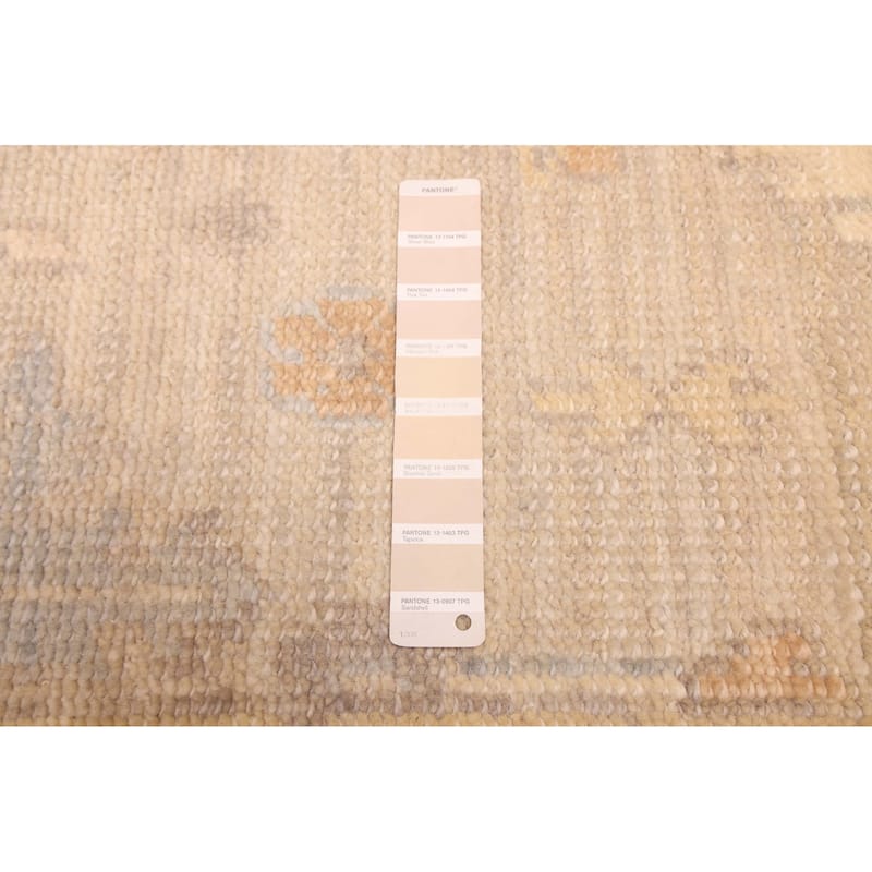 ECARPETGALLERY Hand-knotted Kavya Oushak Beige Wool Rug - 8'11 x 12'0