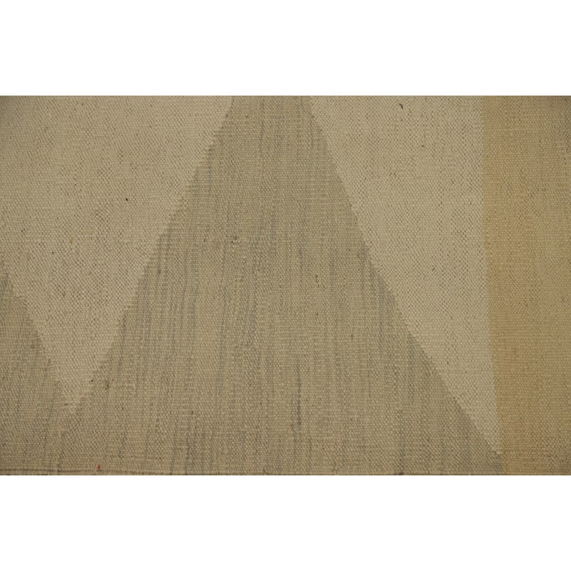 Hand Woven Oriental 100% Wool Carpet Southwestern Modern Multi-Colored Kilim Runner Rug - 11' 8'' X 2' 7''