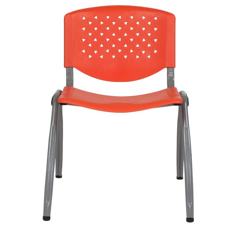 880 lb. Capacity Plastic Stack Chair with Powder Coated Frame