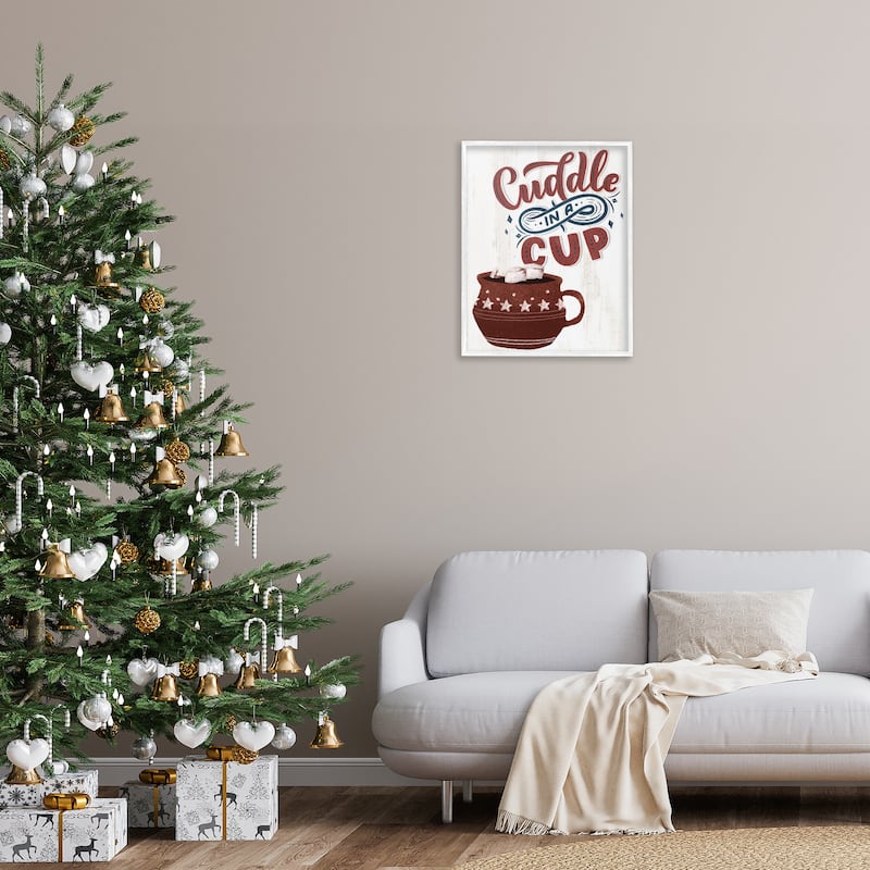 Stupell Cuddle In A Cup Cocoa Framed Giclee Art Design By Kim Allen