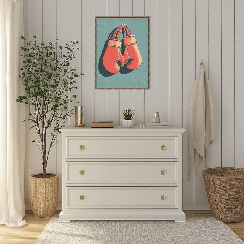 Boxing Gloves by Andreas Magnusson (18 x 24 in.), Framed Canvas Wall Art Print