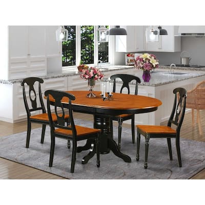 Contemporary Dining Table Set - 5 Piece Chic Kitchen Table with Chairs