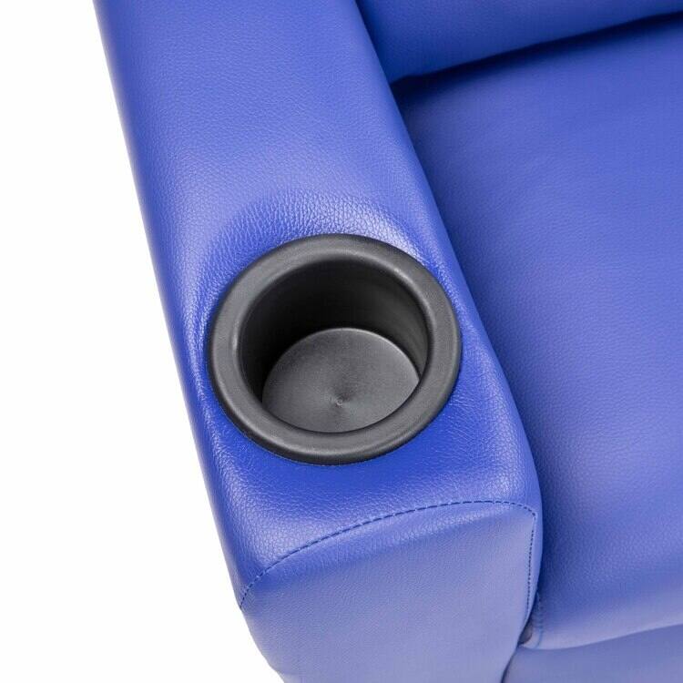 Pushback Kids Recliner Chair with Footrest & Cup Holders - Ultimate Comfort for Toddlers