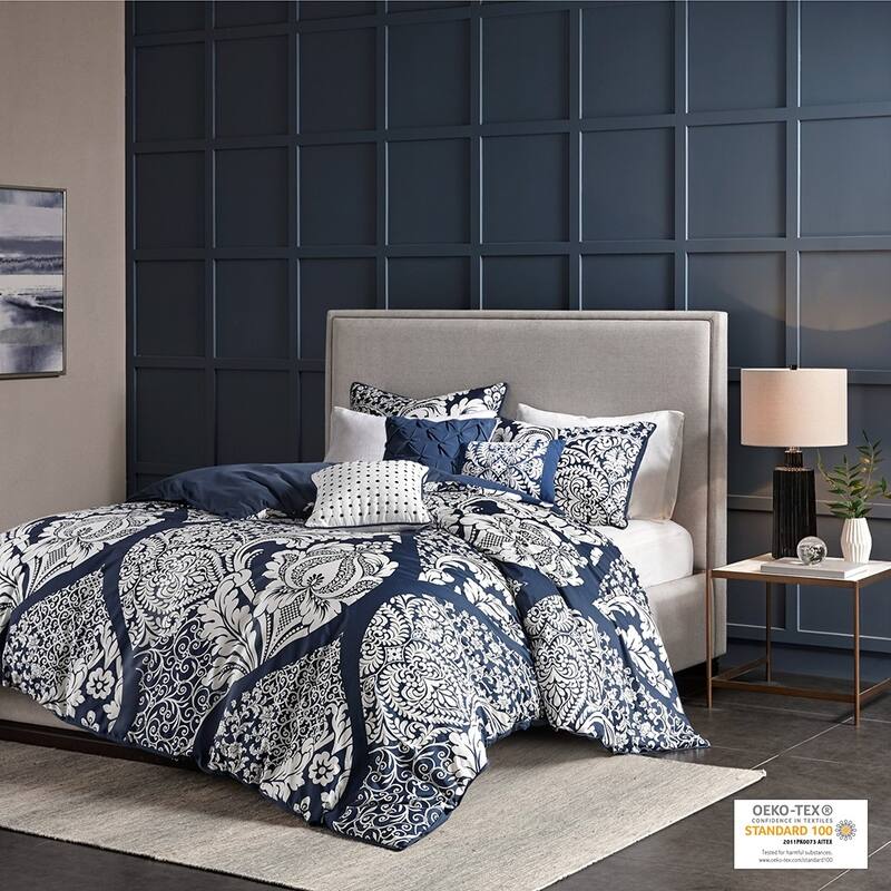 GDF Studio - Vienna 6-Piece Printed Duvet Cover Set with Decorative Pillows