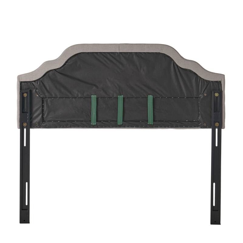 Tufted Upholstered Headboard Queen Size, Solid Wood Head Board with Durable Metal Legs