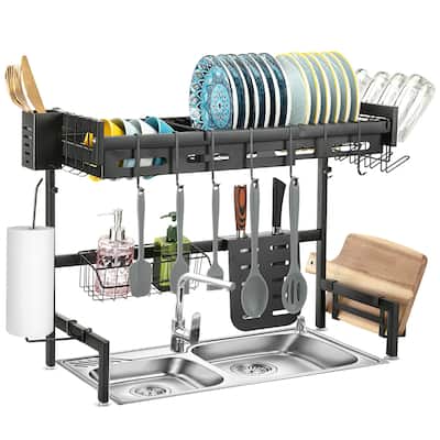 Adjustable Multifunctional Over Sink Dish Drying Rack, 25.6-35.5in