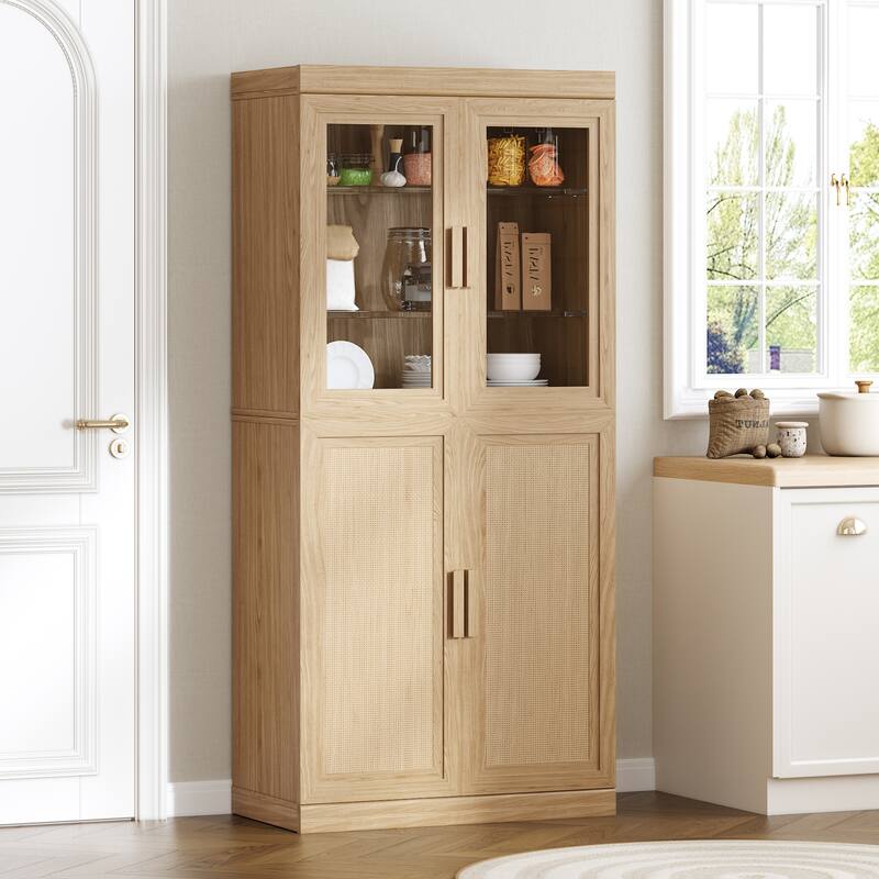 Dovelina High - Quality Kitchen Storage Cabinet for Home - Tan