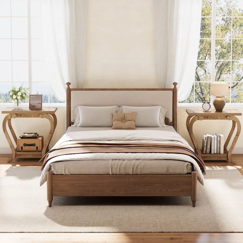 2-Tier End Side Couch Table Nightstand for Living Room Bedroom