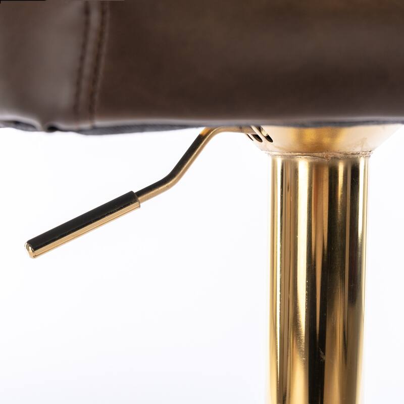Modern Upholstered Bar Stools with the whole Back Tufted Swivel Barstools Adjusatble Seat Height
