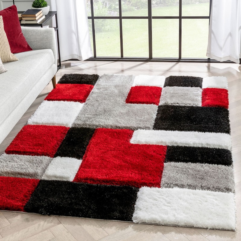 Well Woven San Francisco Escondido Geometric Shag Area Rug