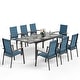 preview thumbnail 31 of 41, MAISON ARTS 7 / 9- Piece Outdoor Patio Dining Set, 1 Expandable Metal Table & 6 / 8 Textilene Chairs