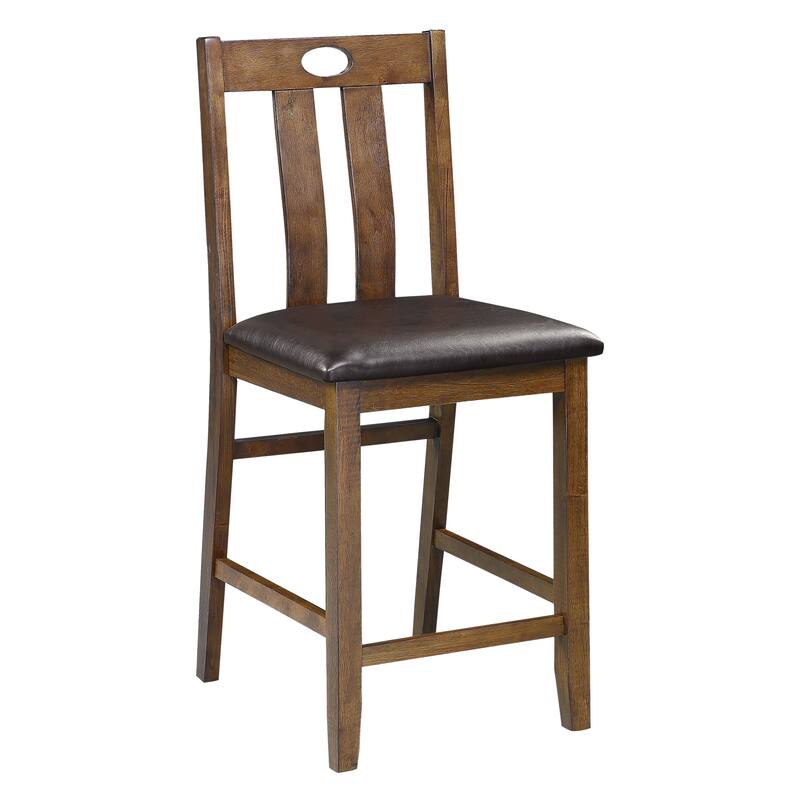 5 Piece Counter Height Dining Table Set, Wooden Kitchen Dining Room Furniture Set with Square Table and 4 Chairs