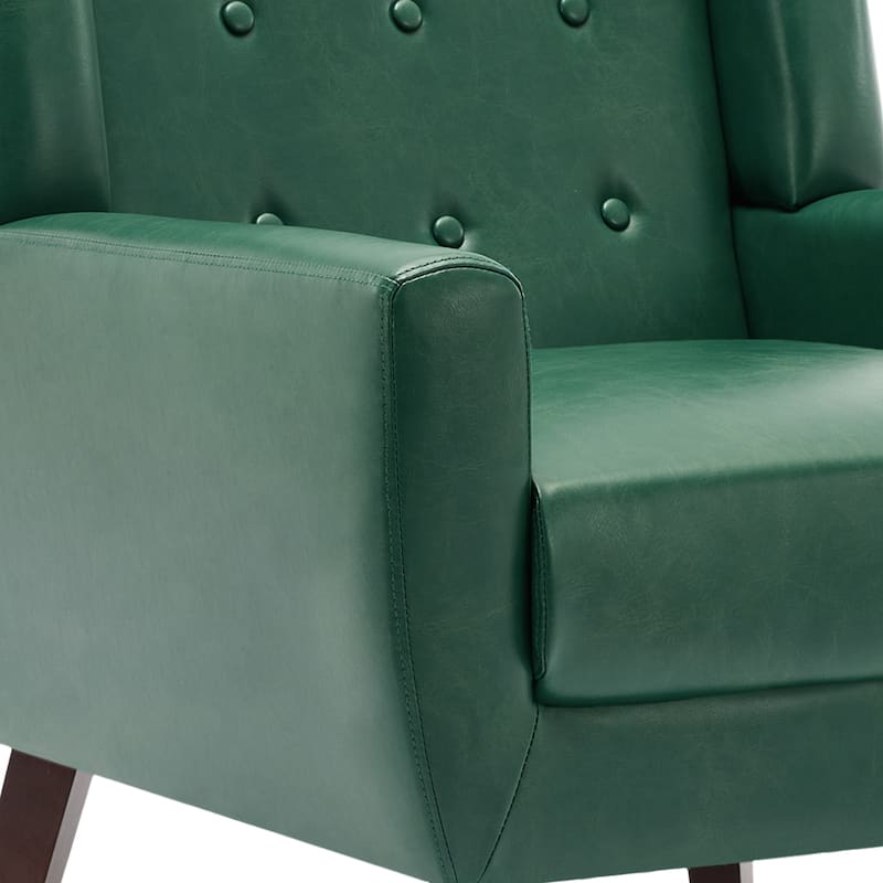 PU Leather Accent Chair Living Room Upholstered Armchair