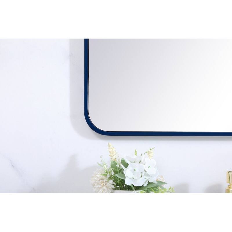 Ezra Soft Corner Metal Rectangular Mirror