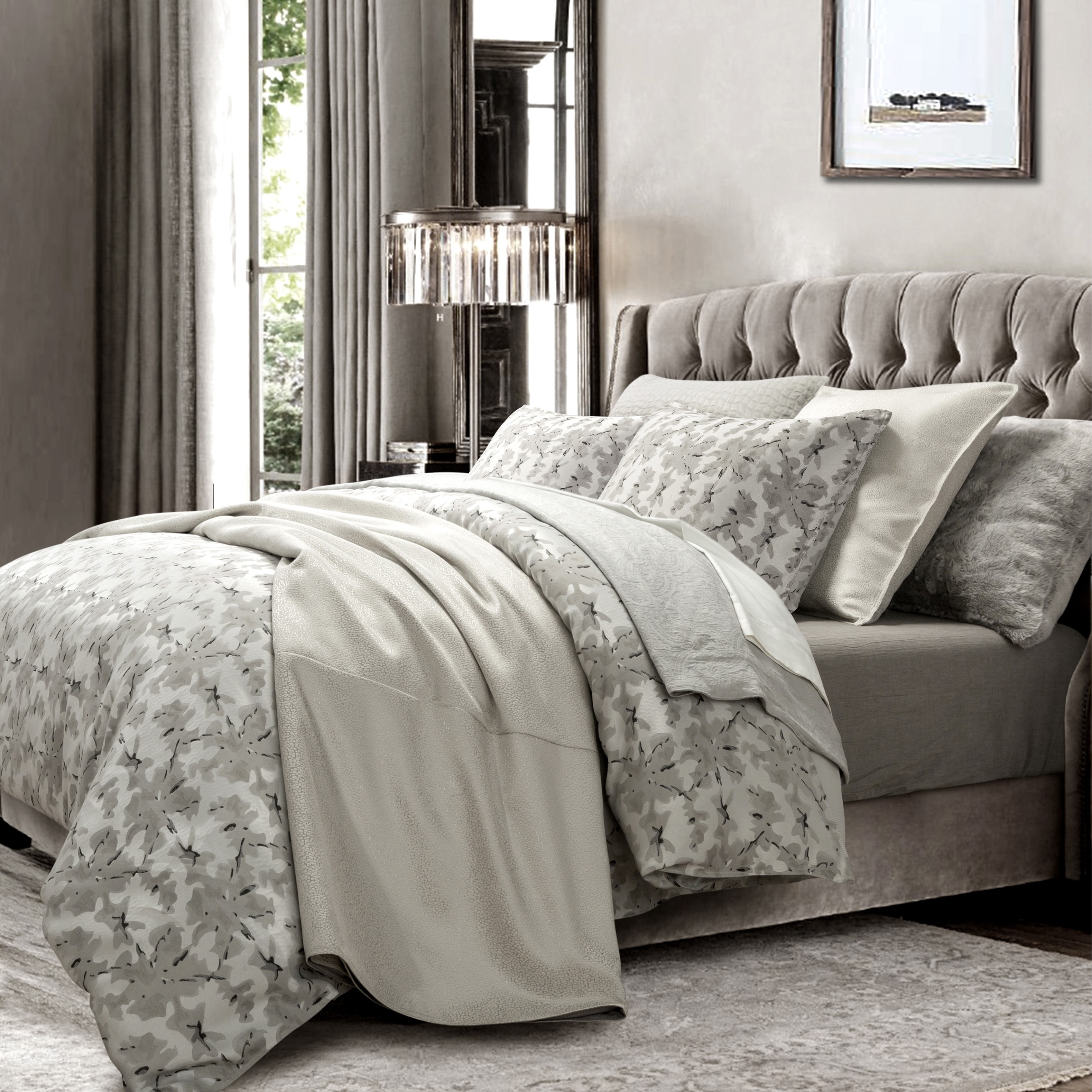 HiEnd Accents Warshack Inkblot Duvet Cover Set, 3PC