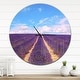 preview thumbnail 9 of 8, Designart 'Blooming Lavender Flower Field' Oversized Traditional Wall CLock 29 in. wide x 29 in. high
