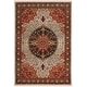 preview thumbnail 9 of 15, SAFAVIEH Kashan Ricia Oriental Rug with Fringe 4' x 6' - Ivory/Red - Rectangle