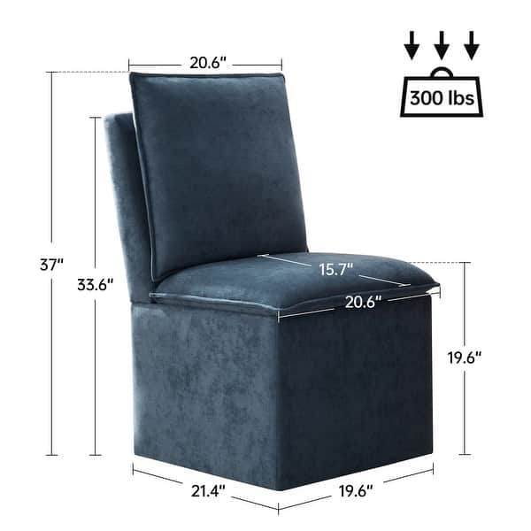 dimension image slide 2 of 4, Modern Upholstered Dining Chair with Storage