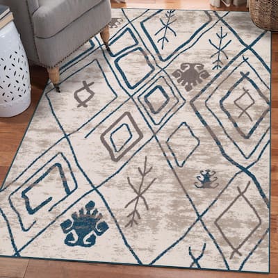 Luxe Weavers Moroccan Tribal Area Rug, Stain-Resistant Carpet