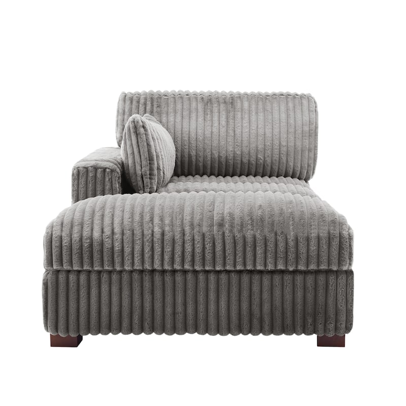 Oversized L-Shape Upholstered Chaise Lounge Sofa Couch