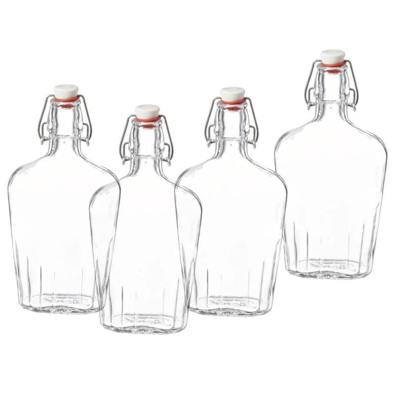 Bormioli Rocco Fiaschetta Pocket Flask, 8.5 oz - Set of 2 - 4 Piece