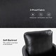 preview thumbnail 12 of 55, Terrance Transitional Swivel Faux Leather Barrel Accent Chair with Metal Base