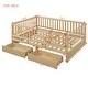 preview thumbnail 18 of 34, Full Daybed with Guardrails & Drawers - Space-Saving Design
