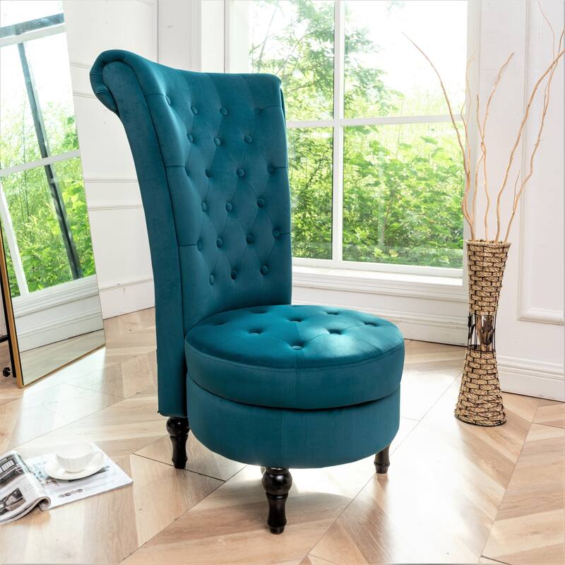 US Pride Furniture Gosser 20" Wide Velvet High Back Vanity Chair
