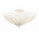 preview thumbnail 1 of 3, Doral 3 Light Matte White Semi Flush Mount - 19"W x 10.25"H x 19"D