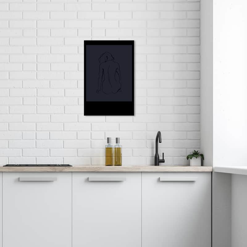Wynwood Studio Canvas People and Portraits Simplicity Body Drawing Black and Tan Modern & Contemporary Wall Art Canvas Print - 16 x 24