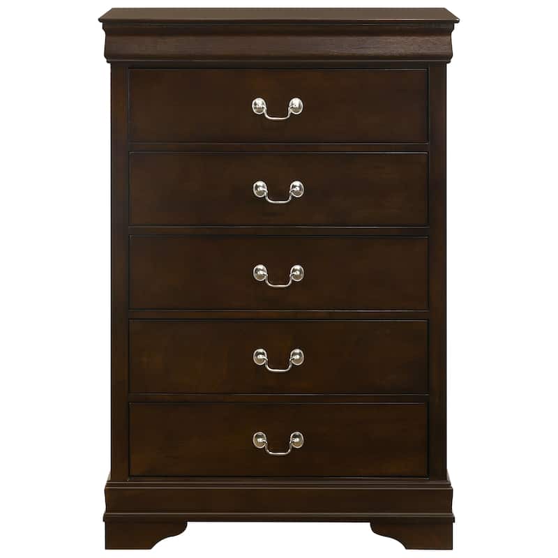 Louis Philippe Panel Bedroom Set Cappuccino