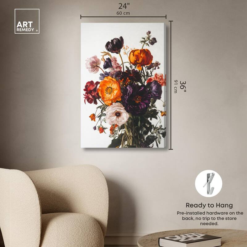 Regal Rose Riot I Canvas by Art Remedy, Gallery Wrapped