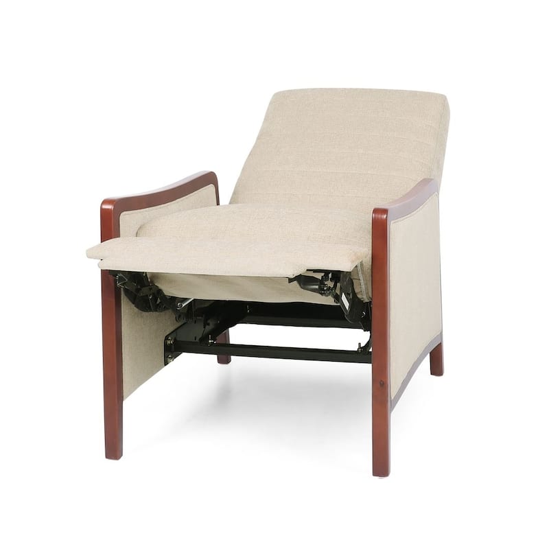 Mid-Century Modern Fabric Recliner Chair by Christopher Knight Home