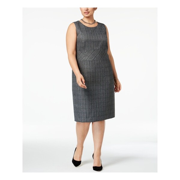 grey shift dress for work