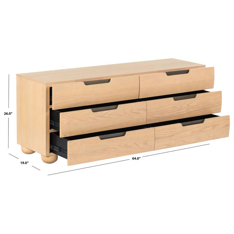 SAFAVIEH Couture Beethoven Wood 6 Drawer Dresser