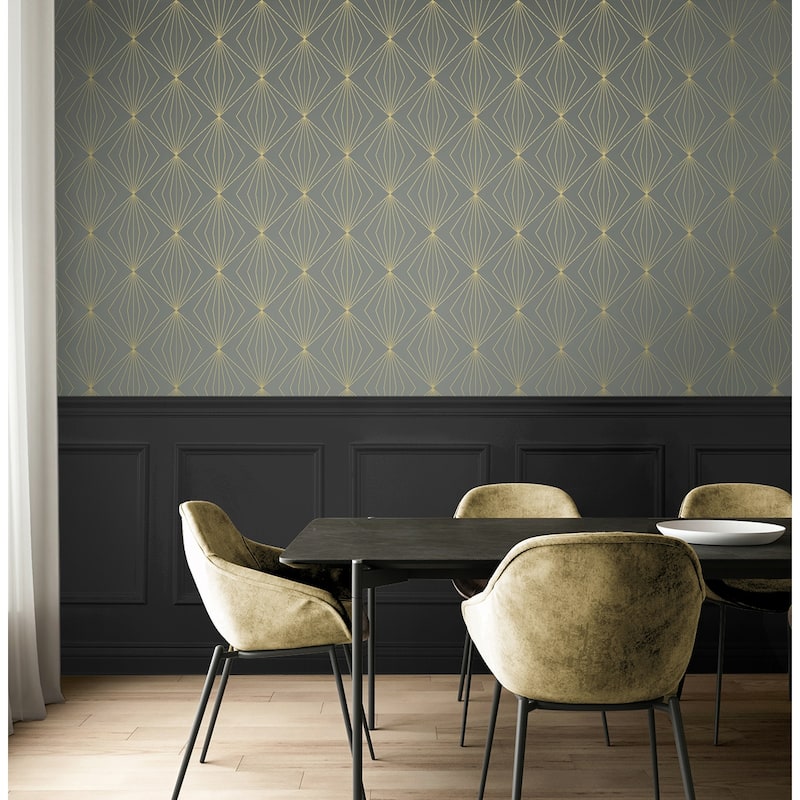 Seabrook Designs Diamond Vector Non-Woven Unpasted Wallpaper