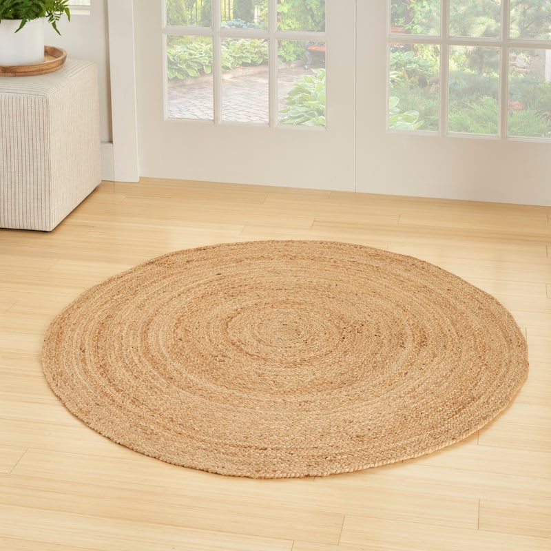 Nourison Natural Jute Indoor Solid Area Rug