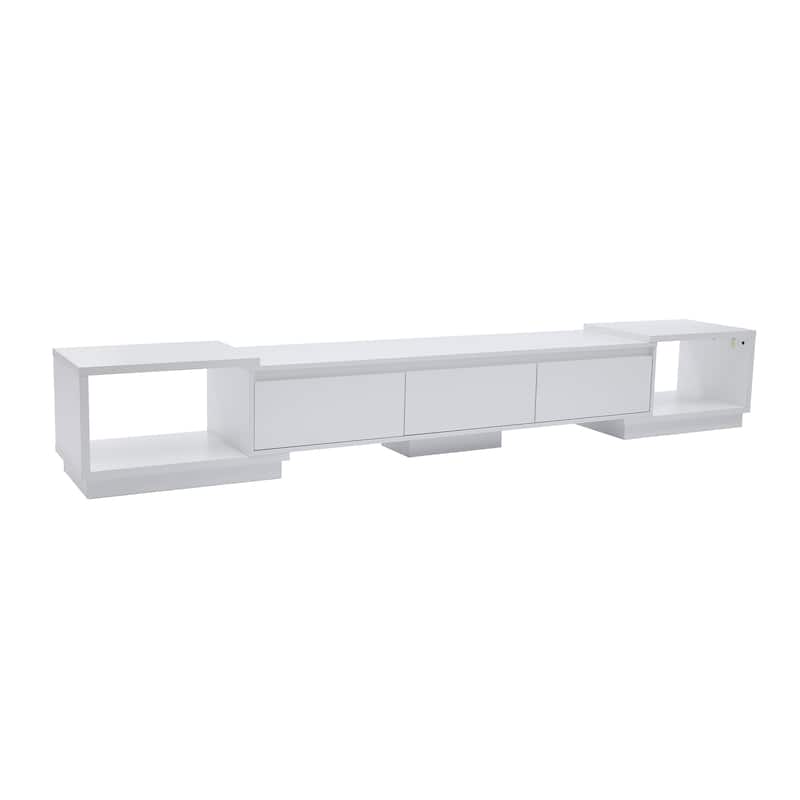 Extendable 102-Inch Modern TV Stand Media Console with 3 Drawers
