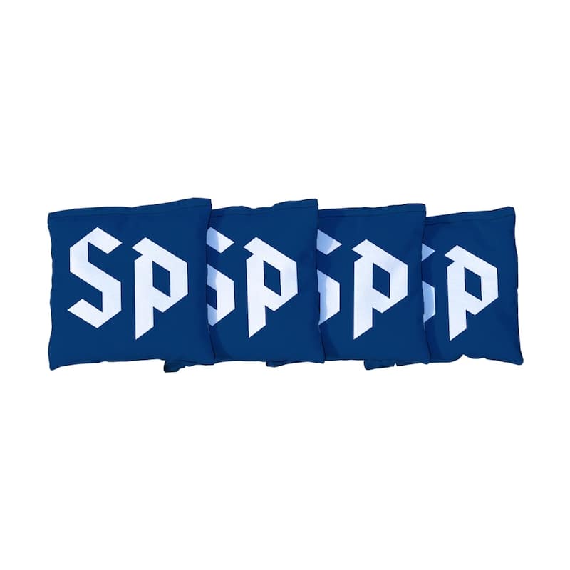 Saint Peters Peacocks Blue Cornhole Bags - All-Weather Resin Filled