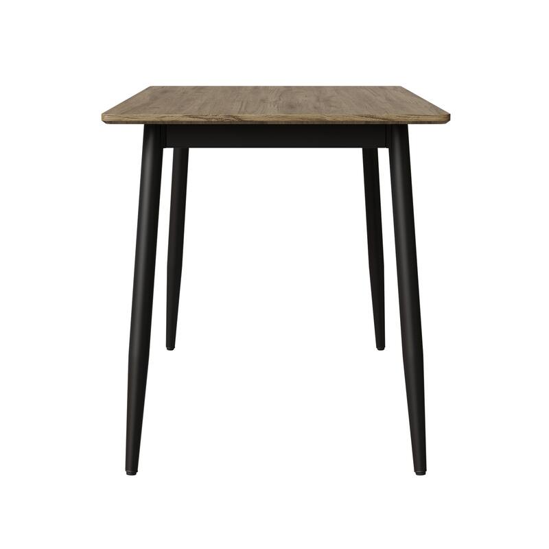 Modern Dining Table with MDF Top, Sturdy Metal Legs, Easy to Assemble