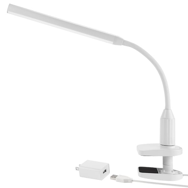 5W Dimmable Clamp LED Desk Lamp, USB Powered, 4000K Cool White