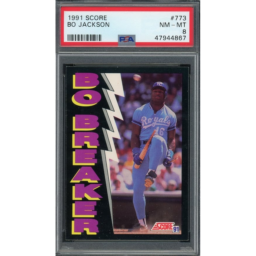 Bo Jackson 1991 Score Bo Breaker Baseball Card #773 Graded PSA 8 - 8'6" x 11'6"