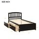 preview thumbnail 7 of 8, Twin Platform Storage Bed Wood Bed Frame With Two Drawers And Headboard