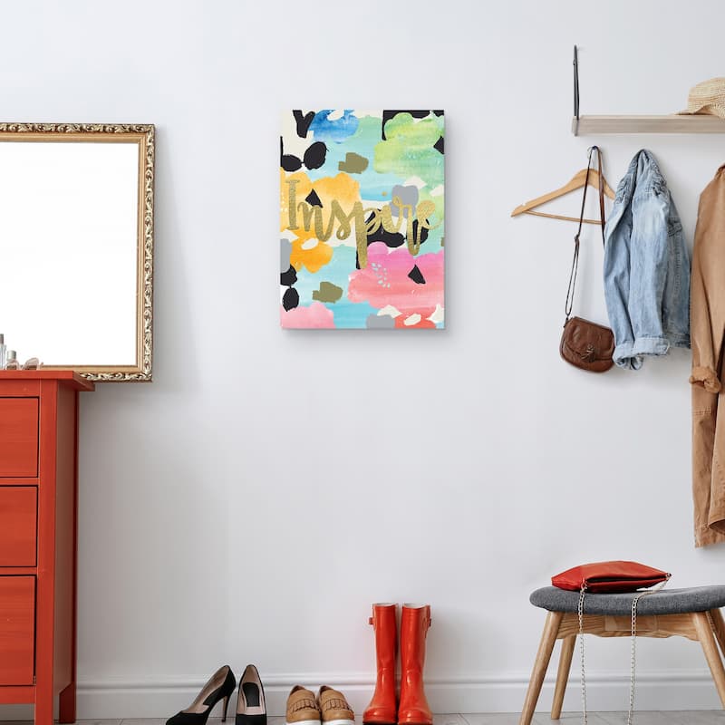 Inspire Floral Canvas Art Print