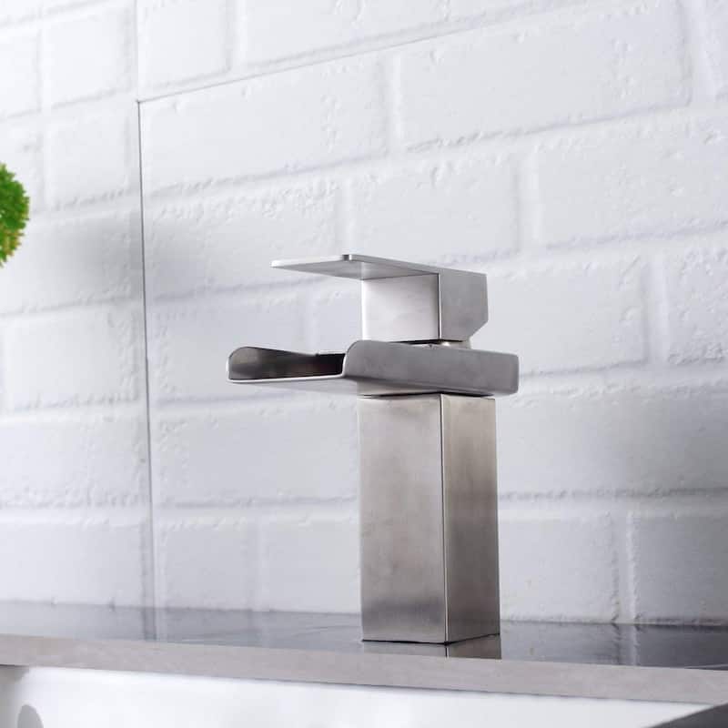 Modern Single Handle Single Hole Bathroom Sink Faucet with Anti Corrosion, Anti Rust, Anti Stain and Scratch
