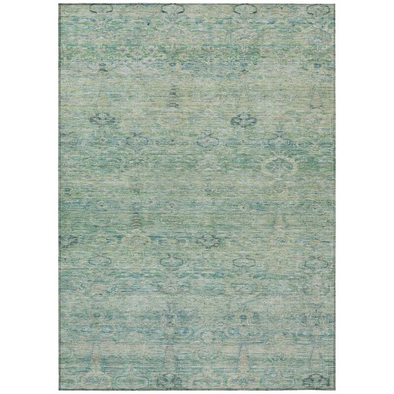 HomeRoots Oriental Traditional Rectangle Outdoor Rug