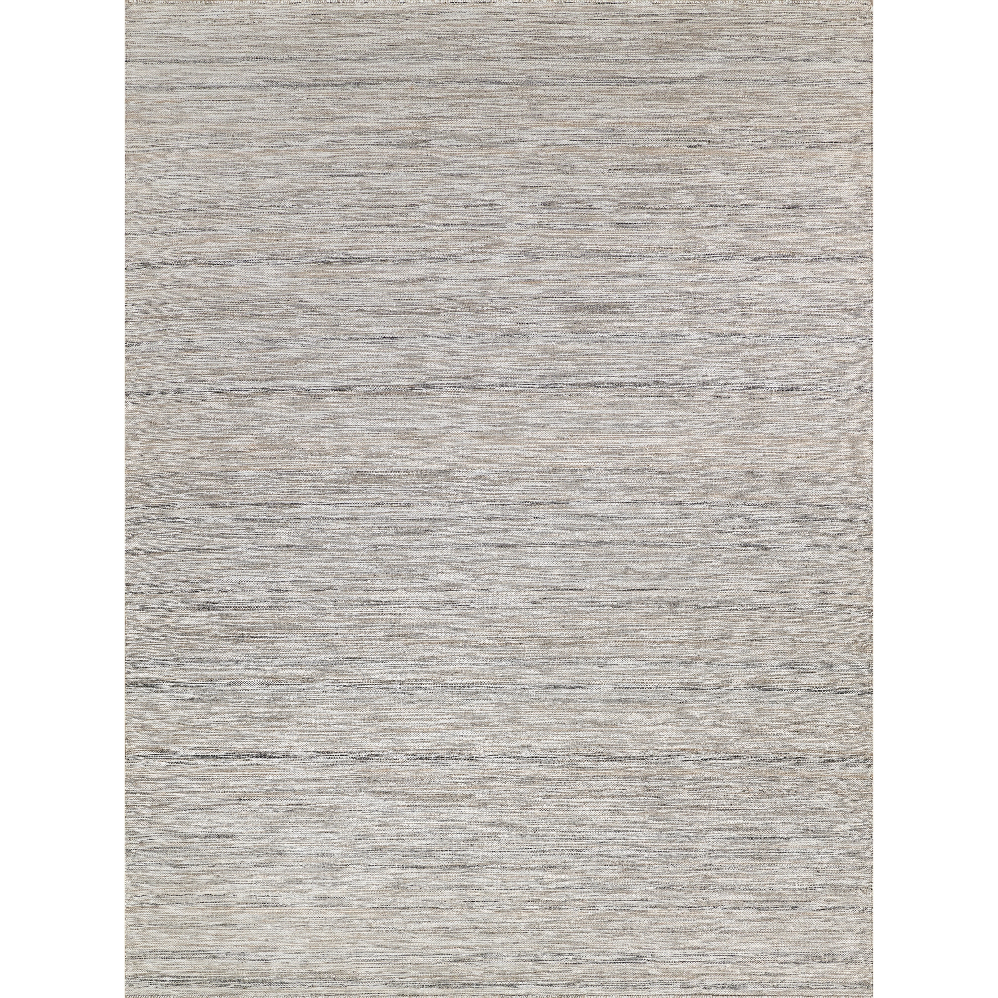 EXQUISITE RUGS Kashmir Indoor/Outdoor Flatweave PET yarn Light Taupe Area Rug.