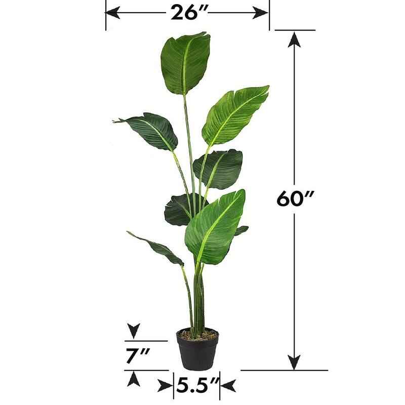 5-foot Artificial Bird of Paradise in Pot